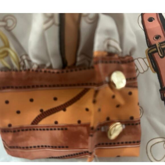 English Equestrian Themed Blouse Sz. 2XL - Picture 3 of 5